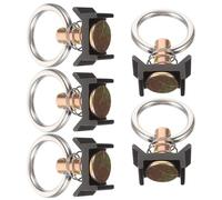 Alipis Raccordo Singolo con Anello Tondo in Acciaio Inox 5 Pezzi per Binario, Accessori per Ancoraggio Sicuro e Montaggio Cassone Camion, Compatibile con Supporti Altoparlanti