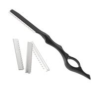 Alipis Rasoio Manuale per Chioma in Metallo con 10 Lame di Ricambio Strumento Leggero per Sfoltire e Rifinire per Quotidiano e Acconciature Professionali