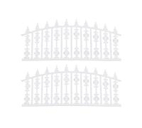 Alipis Recinzione per Giardino in Plastica Bianca, Scala 1/100 Forma Realistica, Staccionata Modulare Pratica per Micro Paesaggi e Decorazioni da Giardino