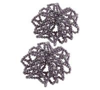 Alipis Retina per Chioma da Balletto con Perle e Strass, 2 Pezzi Elastiche e Invisibili, Copri Chignon Uncinetto Grigio, Accessori per Ballerine e Spettacoli di Danza