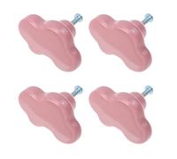 Alipis Rosa Maniglia a Nuvola in Ceramica 4 Pezzi per Mobile e Scarpiere | Installazione Semplice e Sicura, Decorazione per Arredi Domestici, Finitura Rosa, Forma Morbida