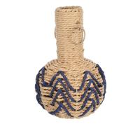 Alipis Rustic Country Style Vase in Handwoven Paper Rope with Iron Frame Lightweight Boho Floral Display Basket for Dried Flowers Weddings And Farmhouse Centerpieces