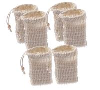 Alipis Sacchetti per Sapone Esfolianti in Rete 6 Pezzi 9x14 Cm Cordoncino Sacchetti di Sapone la Doccia e Uso Domestico Salvasapone per Cura Pelle Sensibile