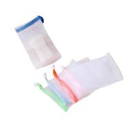 Alipis Sacchetto Salvasapone Esfoliante in Nylon 5 Pezzi Coulisse per Sapone Fatto a Mano Corpo e Viso Cura della Pelle Bagno Colore Casuale