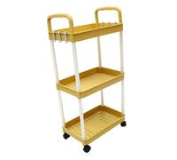 Alipis scaffale multifunzionale tre cremagliera drogheria nero carrello pieghevole piccolo carrellino carrello multiuso carrello dell'organizzazione Carrello a 3 livelli pp