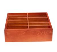 Alipis Scatola Organizer in Legno Naturale con Scomparti per Cellulare Porta Cellulare da Tavolo per Ufficio Classe e Meeting Soluzione Multiuso per Gestione e Conservazione Telefono