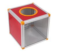 Alipis Scatola per Lotteria Rossa Quadrata con Finestra Trasparente Contenitore Multiuso per Giochi Votazioni Donazioni e Suggerimenti con Viti e Cacciavite Inclusi