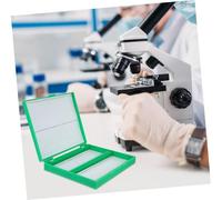 Alipis Scatola Porta Vetrini Microscopio con Verde Contenitore Multi Slot per Diapositive Biologiche Custodia Protezione Ordinata per Laboratorio e Uso Educativo