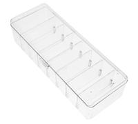 Alipis Scatola Portacavi Trasparente con Divisorio Rimovibile e Coperchio Richiudibile Organizer per Cavi di Ricarica e Vano Portacavi Multifunzione per Scrivania e Postazione Lavoro