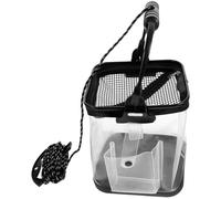 Alipis Secchio da Pesca Pieghevole Trasparente con Manico Ergonomico Secchiello per Esche e Pesci Vivi Outdoor Contenitore Antileak per Acqua e Esche capacità Ampia e Design Semplice