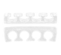 Alipis Separatori Dita Piedi in Silicone Traslucido 2 Pezzi Morbidi per Pedicure Donna Distanziatore Unghie Correttore per Nail Art Uso Professionale e Domestico