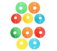 Alipis Set 10 Coni da Calcio Numerati 1-10 in Plastica Resistente alle Intemperie Dischi Segnaletici Piatti Impilabili per Allenamento Agilità Calcio e Basket Accessori Sportivi per