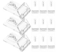Alipis Set 12 Fibbie a Gancio in Acrilico Trasparente per Scatole Serrature a Gancio in Plastica senza Foratura per Portagioie Contenitori Cosmetici e Fai da Te Chiusure Sicure per