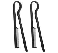 Alipis Set 2 Pettini per Chioma a Forma di V Neri Pettine Lisciante per Hairstyling Professionale Strumento Parrucchiere per Controllo e Ritocco Chioma