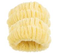 Alipis Set 2 Pezzi Fascia da Polso e Chioma in Flanella Gialla, Fascia per Lavare Viso Confortevole e Leggera, la Cura della Pelle Quotidiana