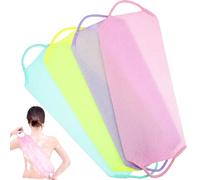 Alipis Set 4 Asciugamani Esfolianti la Doccia per Schiena e Corpo, Panni Morbidi e Resistenti in Vari Colori, Scrubber Posteriore per Rimuovere Cellule Morte e Uso Quotidiano