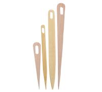 Alipis Set 4 Pezzi Ago per Arazzi Grande Occhiello in Legno e bambù, Strumenti Ergonomici per Tessitura Fai-da-Te e Progetti di Artigianato Resistenti e Versatili