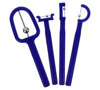 Alipis Set 4 Pezzi Strumento per Esercizio Punta della Lingua in Pp e Acciaio Inossidabile, Allenatore Muscoli Orali Portatile per Terapia Logopedica e Adulti