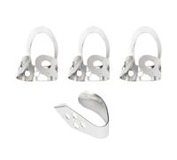 Alipis Set 4 Plettri in Metallo per Chitarra e Banjo Plettri per Dita Foro Regolabile Accessori Resistenti e Multifunzione per Strumenti a Corda come Dobro e Resofonici Adatti a