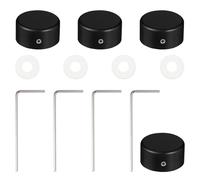 Alipis Set 4 Protezioni per Interruttore a Pedale in Lega di Alluminio Anodizzata, con Cuscinetto in Silicone Antiscivolo, per Pedali Effetto Chitarra, Accessori per Strumenti Musicali