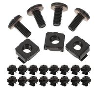 Alipis Set 40 Pezzi Viti per Rack M6x14mm Dadi a Gabbia e Rondelle in Acciaio al Carbonio Nero Compatibili Apparecchiature Audio e Multimediali