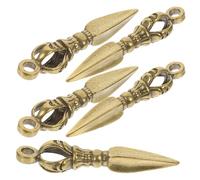 Alipis Set 5 Ciondoli Vajra in Ottone Antico Pestello, Decorazione Portachiavi e Pendenti per Gioielli Fai da Te, Accessori Vintage Multifunzionali per Appendi e Collane