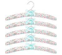 Alipis Set 5 Grucce Imbottite Antiscivolo in Cotone Spugna e Legno, Appendiabiti Pratici e Belli per Abiti Delicati e Seta, per Casa e Armadio