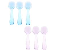 Alipis Set 6 Pezzi Spazzola per Viso Manuale Setole Naturali in Abs e Nylon per Pulizia Profonda e Prevenzione Punti Neri, per Cura della Pelle Quotidiana