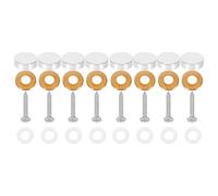 Alipis Set 8 Copriviti in Rame Massiccio per Specchi e Insegne Pubblicitarie Viti Decorative con Tappo Argento Ferramenta per Fissaggio Mobili e Accessori Bagno Resistenza alla