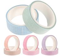 Alipis Set 8 Pezzi Nastro Adesivo Artigianale Washi Colorato, Nastri Decorativi per Scrapbooking Studenti e Diario, Adesivo Facile da Applicare per Album, Diari e Lavori Creativi