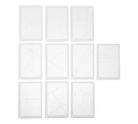 Alipis Set da 10 Pezzi per Artisti Calibro Aureo Righello Acrilico per Disegno e Marcatura Centrale Strumento di Composizione e Scala Fotografica per Pittori e Fotografi