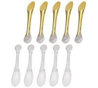 Alipis Set da 10 Spatole per Crema Viso e Contorno Occhi in Abs, Cucchiai di Bellezza per Massaggio Delicato, Strumenti di Bellezza Compatti e Portatili per Cura della Pelle e Viaggi