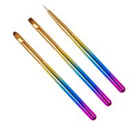 Alipis Set da 3 Penne per Nail Art in Nylon e Pc, Pennelli per Decorazioni e Incisioni Unghie, Strumenti Manicure Professionali per Disegni Creativi