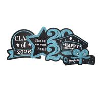 Alipis Set da 5 Centrotavola la Laurea 2026 in Blu Bastoncini Decorativi, Forniture per Feste e Decorazioni da Tavola per Celebrazioni di Laureati in Casa, Scuola o Ristorante