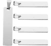Alipis Set da 5 Ciondoli a Barra Vuoti in Acciaio Resistente 45X10Mm Superficie Liscia e Bordi Arrotondati Etichette per Timbri Fai da Te per Personalizzazione Gioielli e Collane