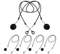 Alipis Set da 6 Laccetti Retrattili Elastici per Penna da Scrivania con Base in Silicone Adesiva Cordino Anti-Perdita per Penna Touchscreen e Stilo per Tablet per Uffici Banche e