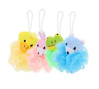 Alipis Set Da Bagno Per Bambini 4 Pezzi Morbido Animale Doccia Luffa Per Bambini Piccoli Scrubber Delicati Sulla Pelle