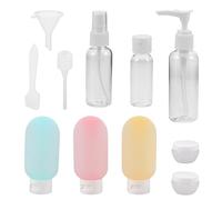 Alipis Set da Viaggio 11 Flaconi Spray Ricaricabili per Liquidi Contenitori da Viaggio per Articoli da Toeletta in Pet Resistente Mini Bottiglie per Shampoo e Lozioni per Vacanze e