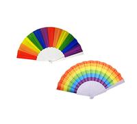 Alipis Set di 4 Ventagli Pieghevoli Arcobaleno Ventagli Decorativi alla Moda per Spettacoli di Danza