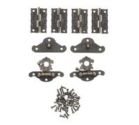 Alipis Set di Cerniere e Chiusure a Scatola in Stile Vintage per Portagioie e Casse di Legno, Kit 2 Fibbie Antiche e 4 Cerniere Robuste, Accessori per Fai da Te e Scatole Regalo