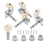 Alipis Set di Meccaniche e Pioli per Accordatura Banjo 4+1 in Metallo Resistente Kit Accessori per Parti di Banjo Testa Macchina e Bottoni per Corde Adatto per Strumenti Folk e Uso