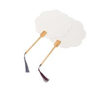 Alipis Set di Ventagli per Pittura Fatti A Mano 2 Pezzi per Bambini con Motivo A Crisantemo per Sviluppare Lintelligenza E La creatività.