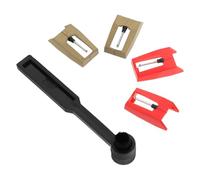 Alipis Set Puntine per Giradischi con Spazzola per la Pulizia dello Stilo Ago di Ricambio per Vinili Kit Manutenzione per Audio Nitido e Riduzione Usura Compatibile Fonografi Vintage