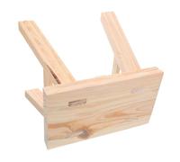 Alipis Sgabello in Legno Massello per Piccolo e Leggero con Angoli Smussati per Sicurezza Scaletta e Poggiapiedi Portatile per Camera Cucina e Bagno Beige