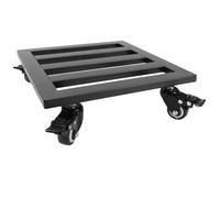 Alipis Sottovaso con Ruote 50cm, Supporto per Vasi in Ferro Nero | Movimento Agevole, Base Robusta, Finitura Nera Fine, per Patio e Giardino, Piante in Viaggio, Accessori Piante