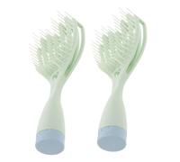 Alipis Spazzola Per Chioma Da Doccia Bagnata e Asciutta 2 Pezzi Pettine Massaggiante Cavo, Specchio Integrato e Design Portatile Per Styling e Stimolazione Cuoio Capelluto, Per Chioma Ricci e Lisci