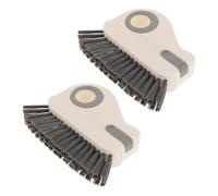 Alipis Spazzola per Pulizia Davanzali e Binari Finestre 2 Pezzi con Setole Dure e Raschietto Integrato Strumento per Scanalature Porte Scorrevoli e Fessure Pulitore Guarnizioni per Uso