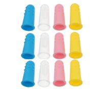 Alipis Spazzolino da Dito in Silicone per 12 Pezzi, Spazzolino Primi Dentini Morbido e Confortevole, per Pulizia Orale e Compleanno Colore