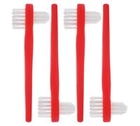 Alipis Spazzolino Per Dentiera a Doppia Faccia 4 Pezzi Piccolo Spazzolino Da Denti Per Apparecchi Ortodontici Spazzola Morbida Per La Pulizia Della Protesi Dentaria Per Viaggio e Uso Quotidiano