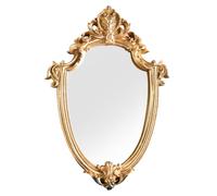 Alipis Specchio da Trucco Vintage Oro da Parete per Casa e Camera | Superficie Nitida ad Alta Definizione, Resina e Vetro, Design Retrò Elegante, per Donna e Signora